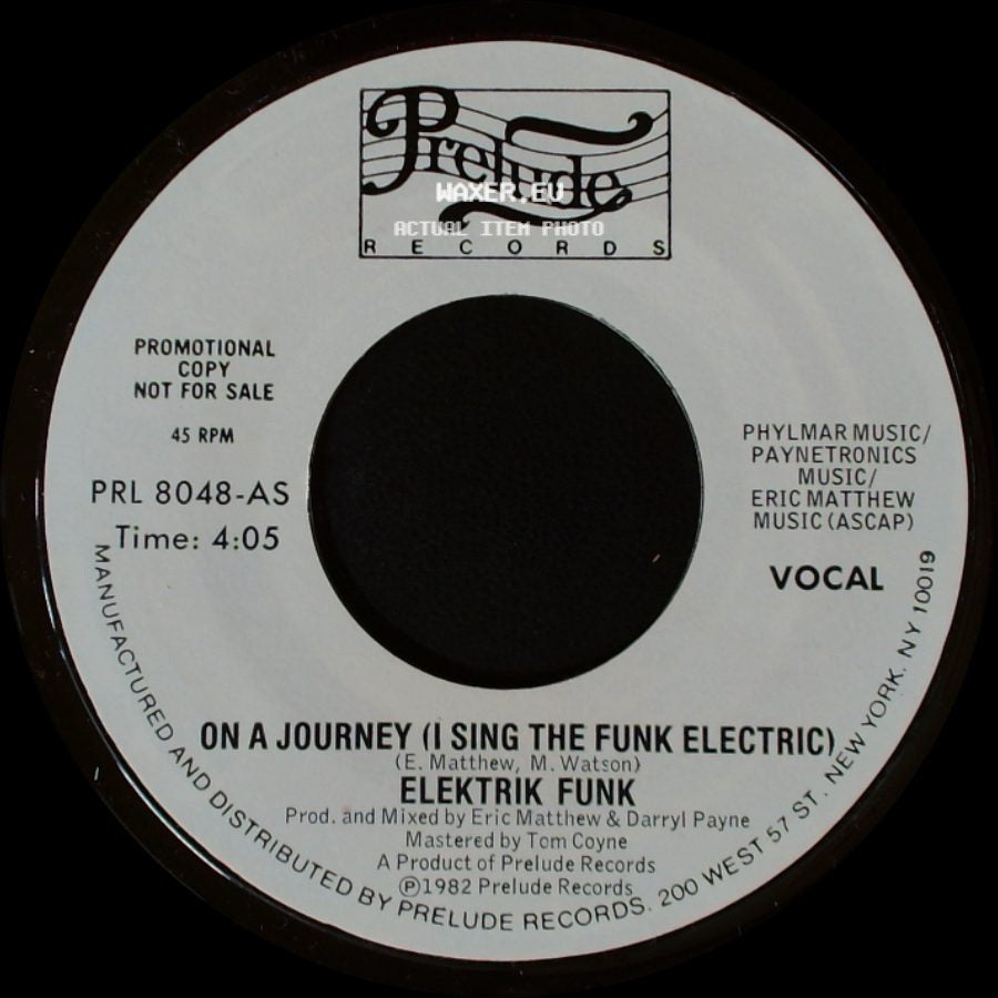 Elektrik Funk - On A Journey (I Sing The Funk Electric) / On A Journey (I Sing The Funk Electric) side B