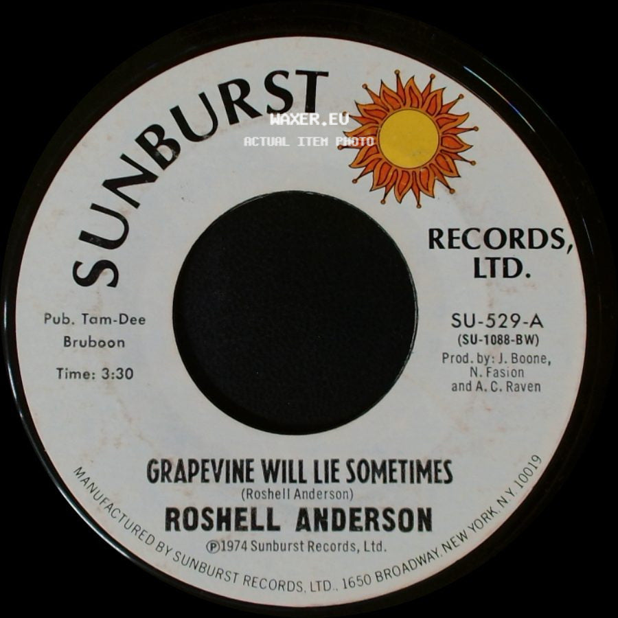 Roshell Anderson - Grapevine Will Lie Sometimes / Such A Beautiful Thing side A