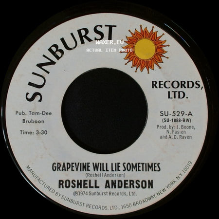 Roshell Anderson - Grapevine Will Lie Sometimes / Such A Beautiful Thing side A