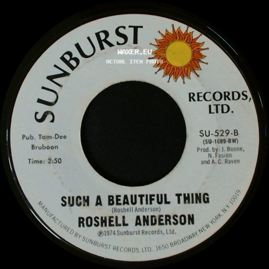 Roshell Anderson - Grapevine Will Lie Sometimes / Such A Beautiful Thing side B