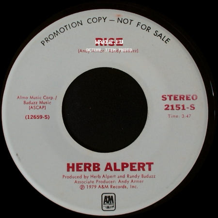 Herb Alpert - Rise / Rise side B