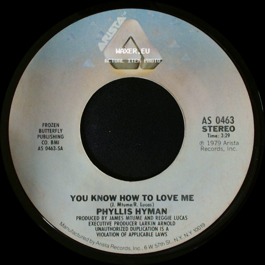 Phyllis Hyman - Give A Little More / You Know How To Love Me side B