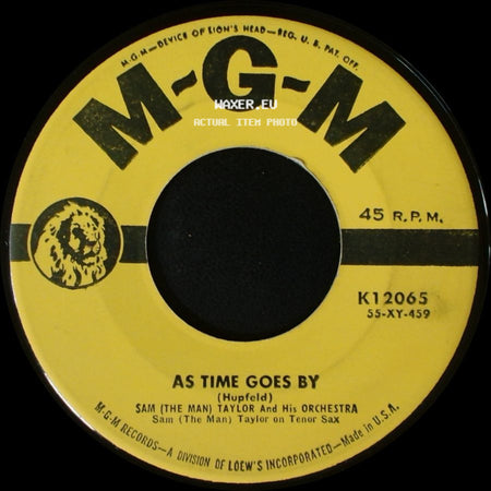 Sam (The Man) Taylor And His Orchestra And Chorus / Sam (The Man) Taylor And His Orchestra - Don't Take Your Love From Me / As Time Goes By side B