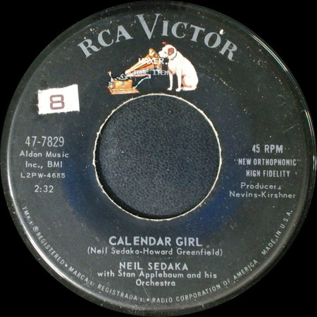 Neil Sedaka With Stan Applebaum And His Orchestra / Neil Sedaka - Calendar Girl / The Same Old Fool side A