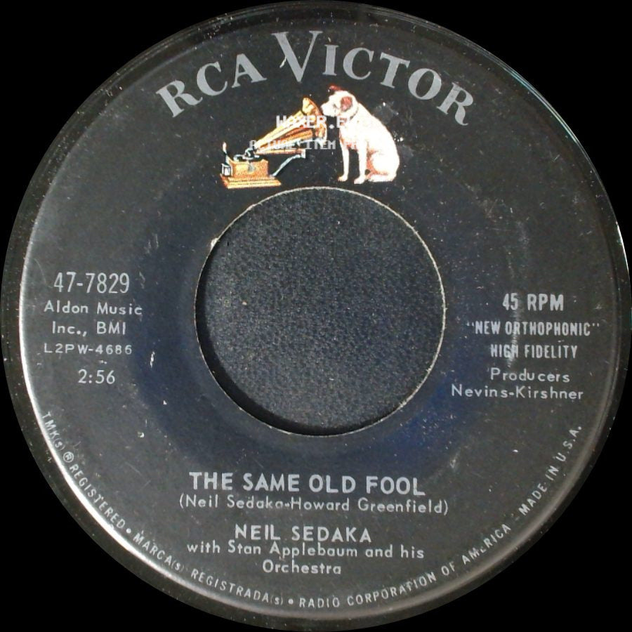 Neil Sedaka With Stan Applebaum And His Orchestra / Neil Sedaka - Calendar Girl / The Same Old Fool side B