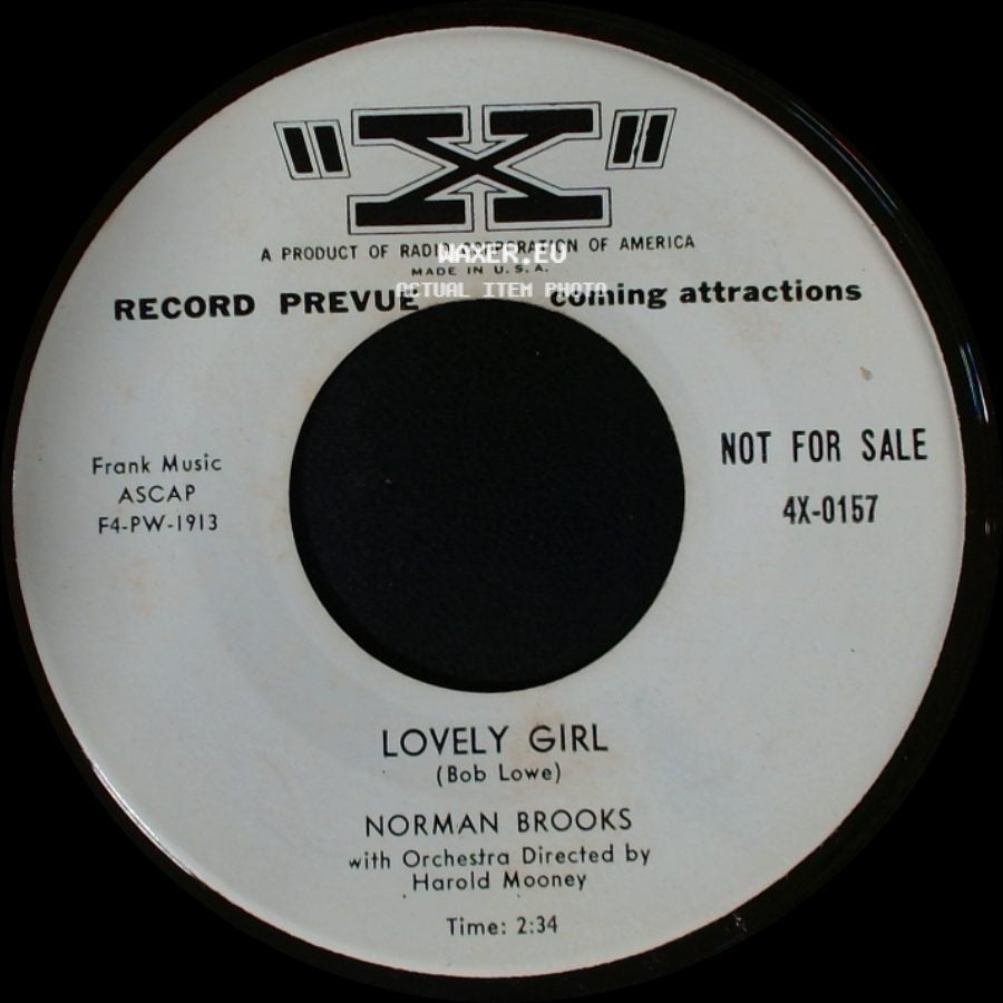 Norman Brooks - Lovely Girl / If I Had Two Hearts side A