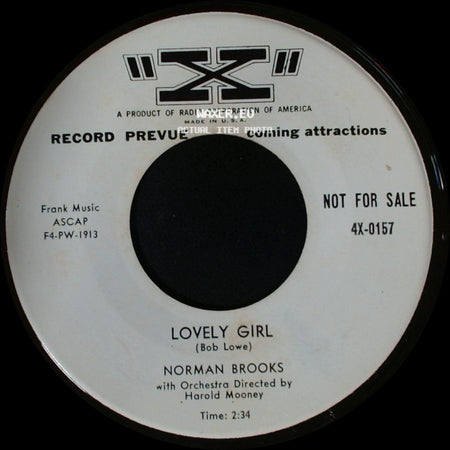 Norman Brooks - Lovely Girl / If I Had Two Hearts side A