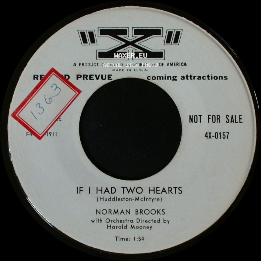 Norman Brooks - Lovely Girl / If I Had Two Hearts side B