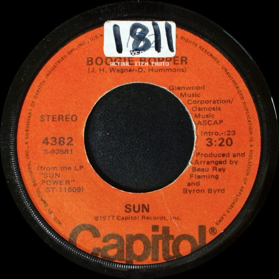 Sun - Boogie Bopper / The Show Is Over side A