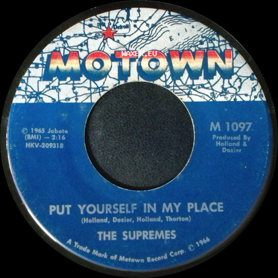 The Supremes - You Can't Hurry Love / Put Yourself In My Place side B