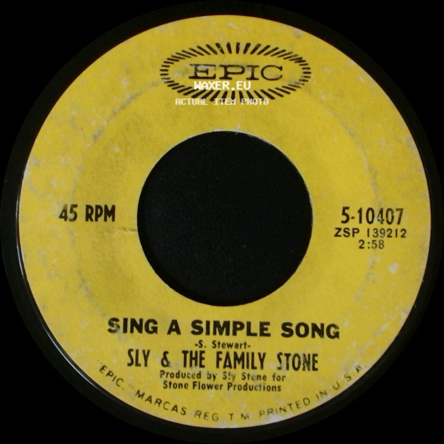 Sly & The Family Stone - Everyday People / Sing A Simple Song side B
