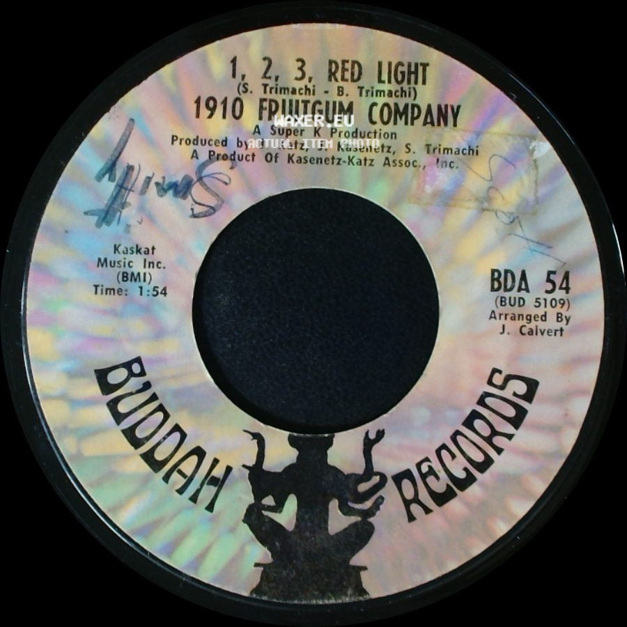 1910 Fruitgum Company - Sticky, Sticky / 1, 2, 3, Red Light side B