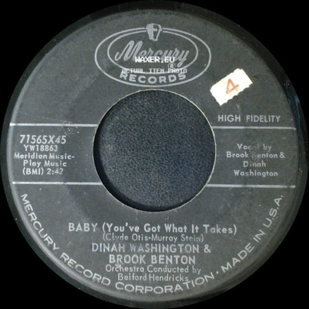 Brook Benton & Dinah Washington / Dinah Washington & Brook Benton - I Do / Baby (You've Got What It Takes) side B