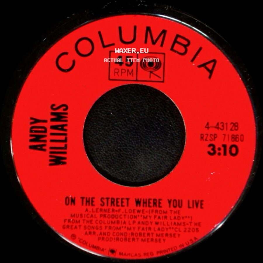 Andy Williams - On The Street Where You Live / Almost There side A