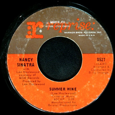 Nancy Sinatra / Nancy Sinatra With Lee Hazlewood - Sugar Town / Summer Wine side B