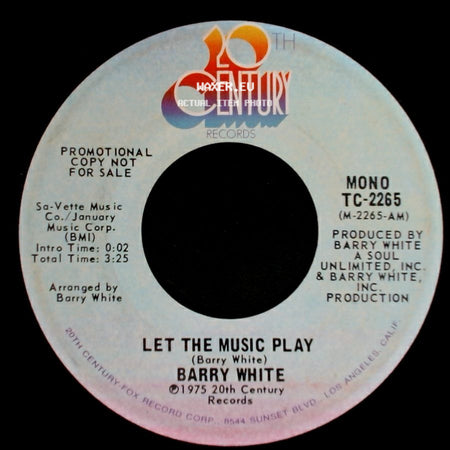 Barry White - Let The Music Play / Let The Music Play side A