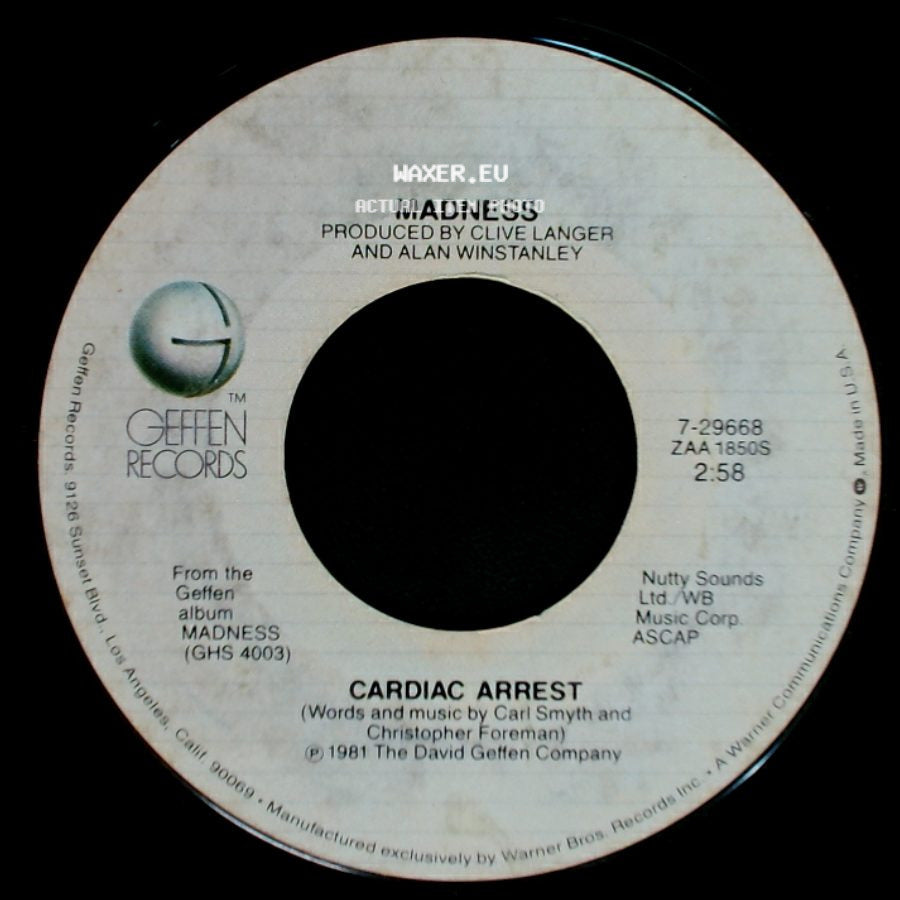 Madness - Cardiac Arrest / Our House side A