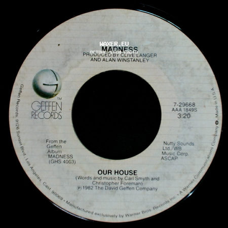 Madness - Cardiac Arrest / Our House side B