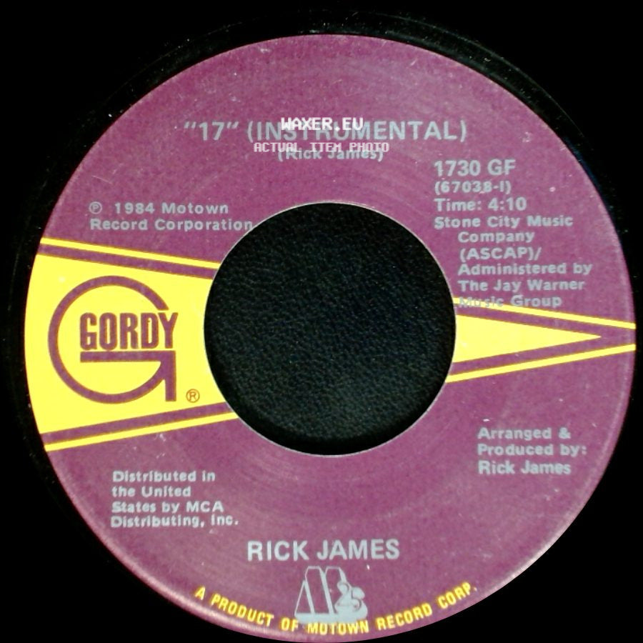 Rick James - "17" (Instrumental) / 17 (Vocal) side A