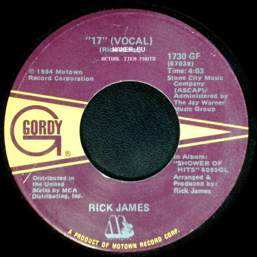 Rick James - "17" (Instrumental) / 17 (Vocal) side B