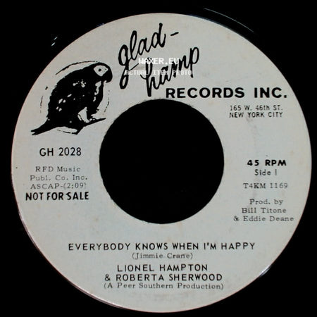Lionel Hampton & Roberta Sherwood / Roberta Sherwood & Lionel Hampton - Everybody Knows When I'm Happy / Forgive And Forget side A