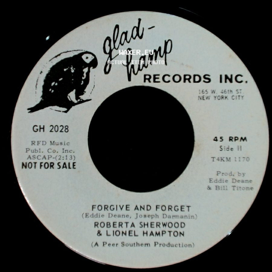 Lionel Hampton & Roberta Sherwood / Roberta Sherwood & Lionel Hampton - Everybody Knows When I'm Happy / Forgive And Forget side B