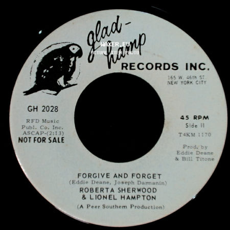 Lionel Hampton & Roberta Sherwood / Roberta Sherwood & Lionel Hampton - Everybody Knows When I'm Happy / Forgive And Forget side B