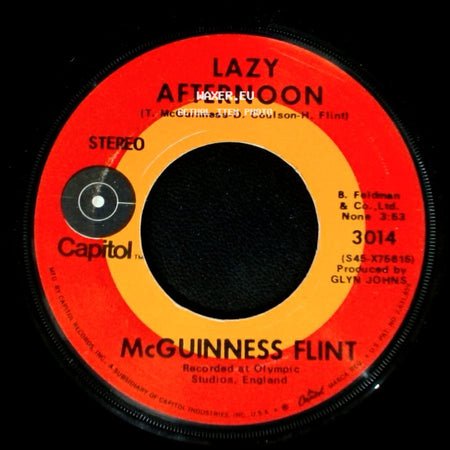 Mcguinness Flint - When I'm Dead And Gone / Lazy Afternoon side B