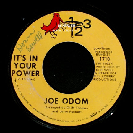 Joe Odom - It's In Your Power / Big Love side A