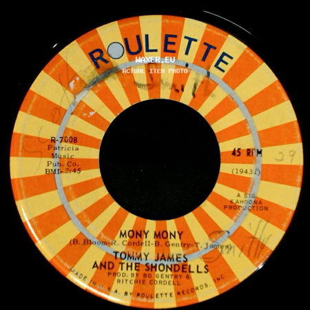 Tommy James And The Shondells - One Two Three And I Fell / Mony Mony side B