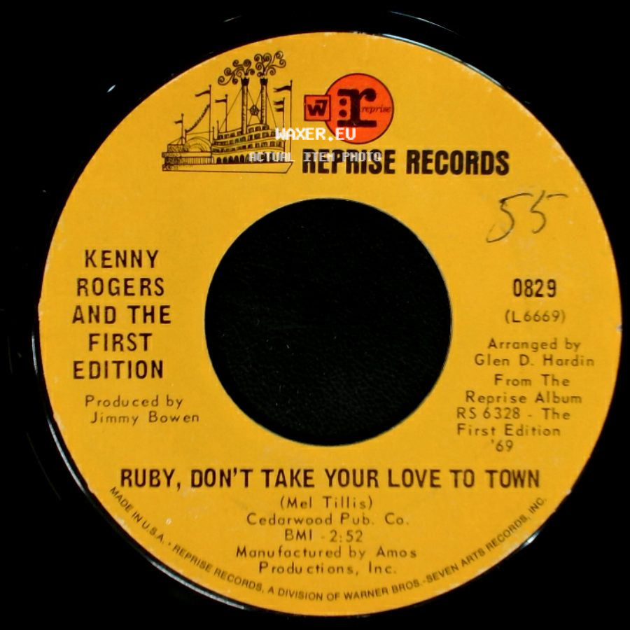 Kenny Rogers And The First Edition - Girl Get Ahold Of Yourself / Ruby, Don't Take Your Love To Town side B