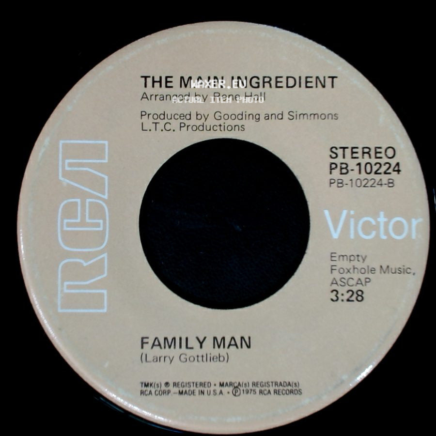 The Main Ingredient - Family Man / Rolling Down A Mountainside side A