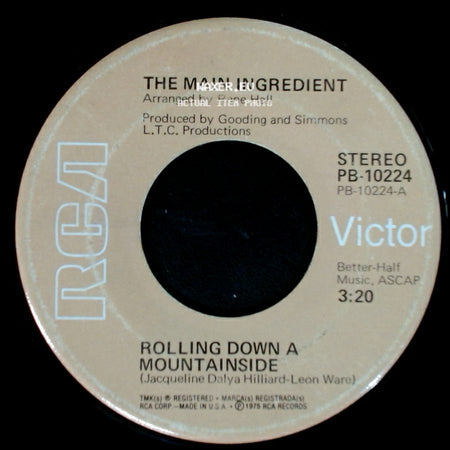 The Main Ingredient - Family Man / Rolling Down A Mountainside side B