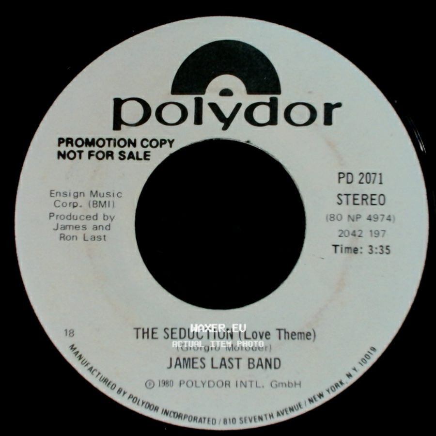 James Last Band - The Seduction (Love Theme) / The Seduction (Love Theme) side A