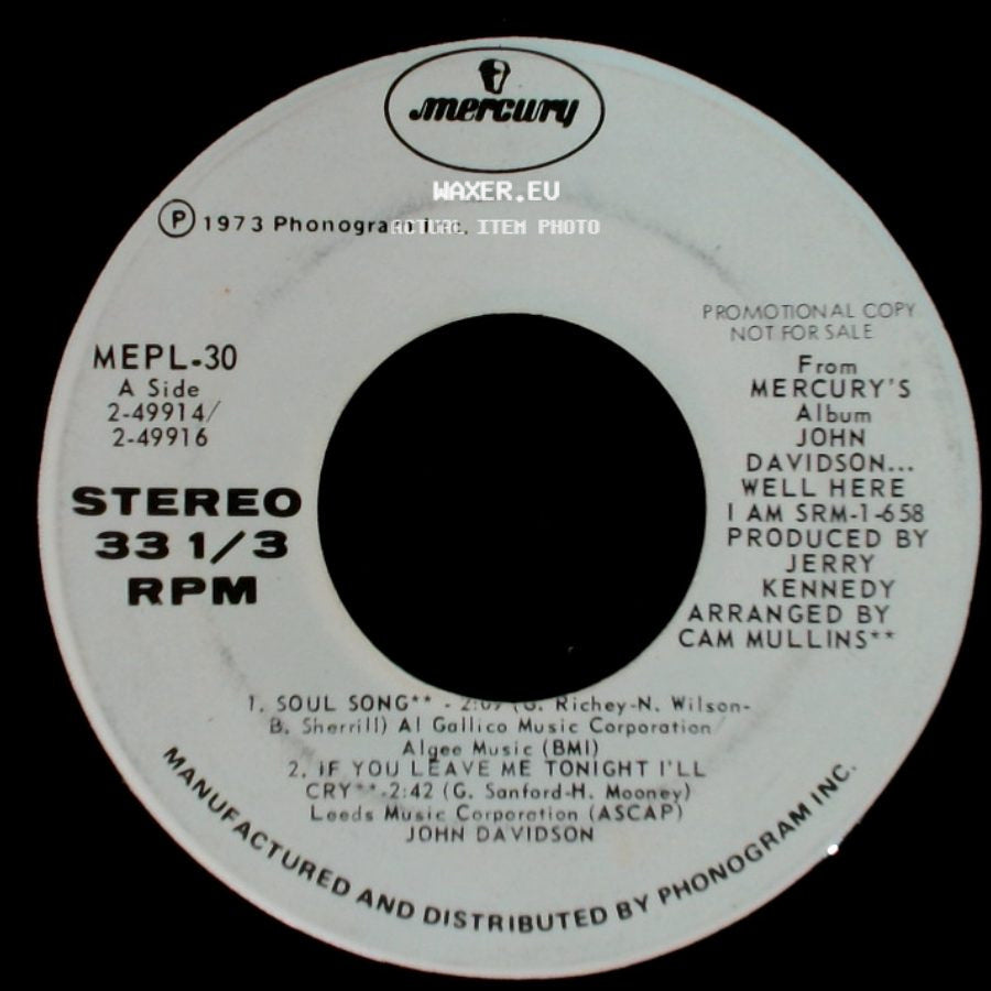 John Davidson - Unknown Title A / Unknown Title B side A