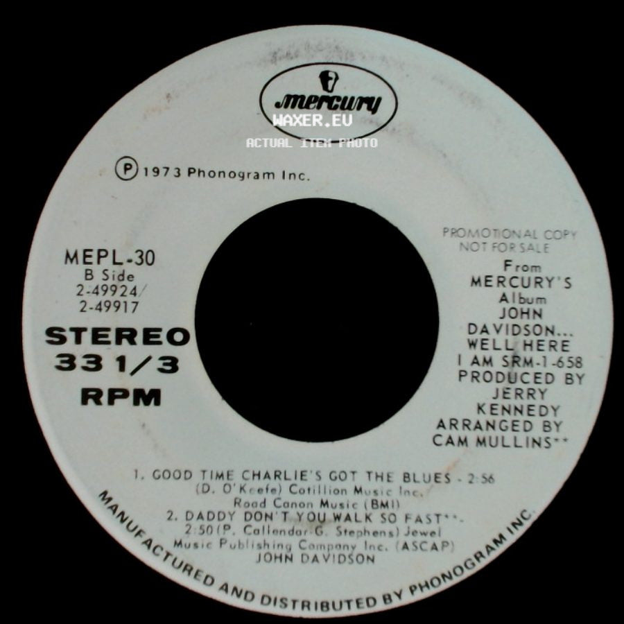 John Davidson - Unknown Title A / Unknown Title B side B
