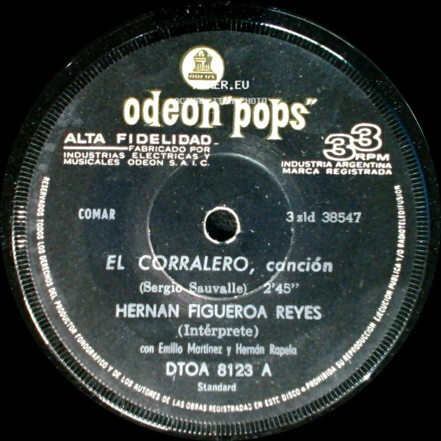 Hernan Figueroa Reyes - El Corralero, Canción / Luna Viñatera, Cueca side A
