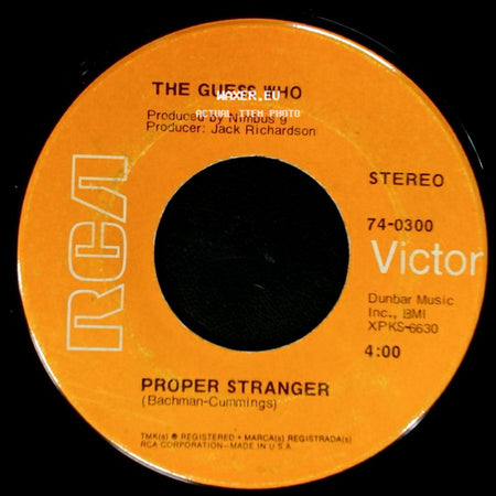 The Guess Who - No Time / Proper Stranger side B