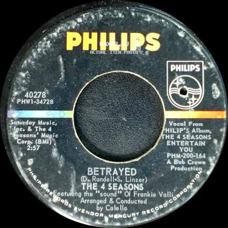 The 4 Seasons - Toy Soldier / Betrayed side B
