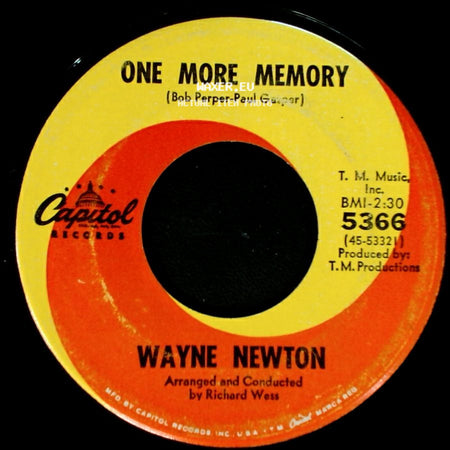 Wayne Newton - One More Memory / Red Roses For A Blue Lady side A