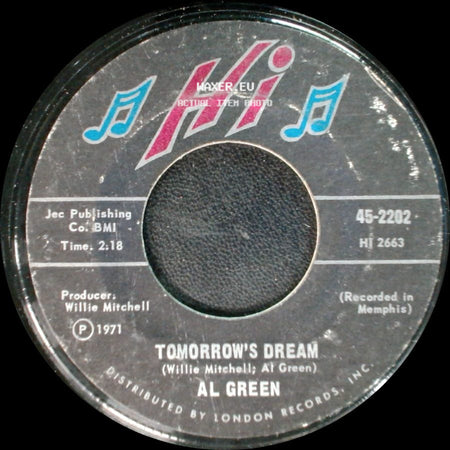 Al Green - Let's Stay Together / Tomorrow's Dream side B