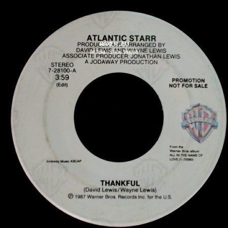 Atlantic Starr - Thankful / Thankful side B