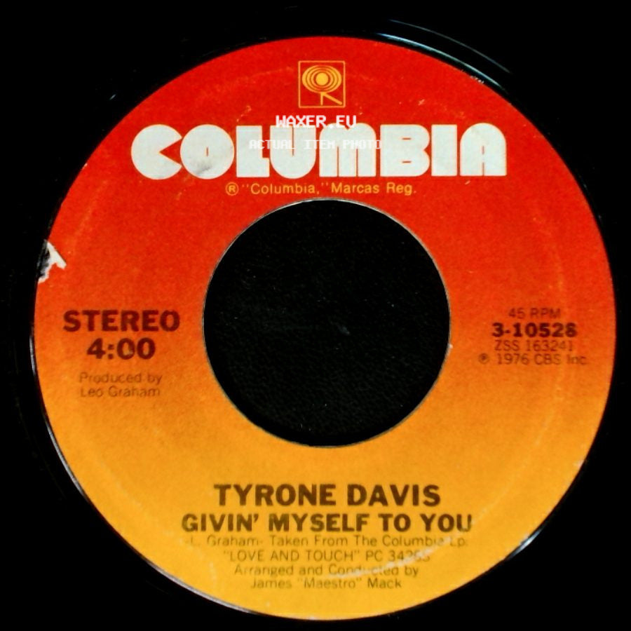 Tyrone Davis - This I Swear / Givin' Myself To You side B