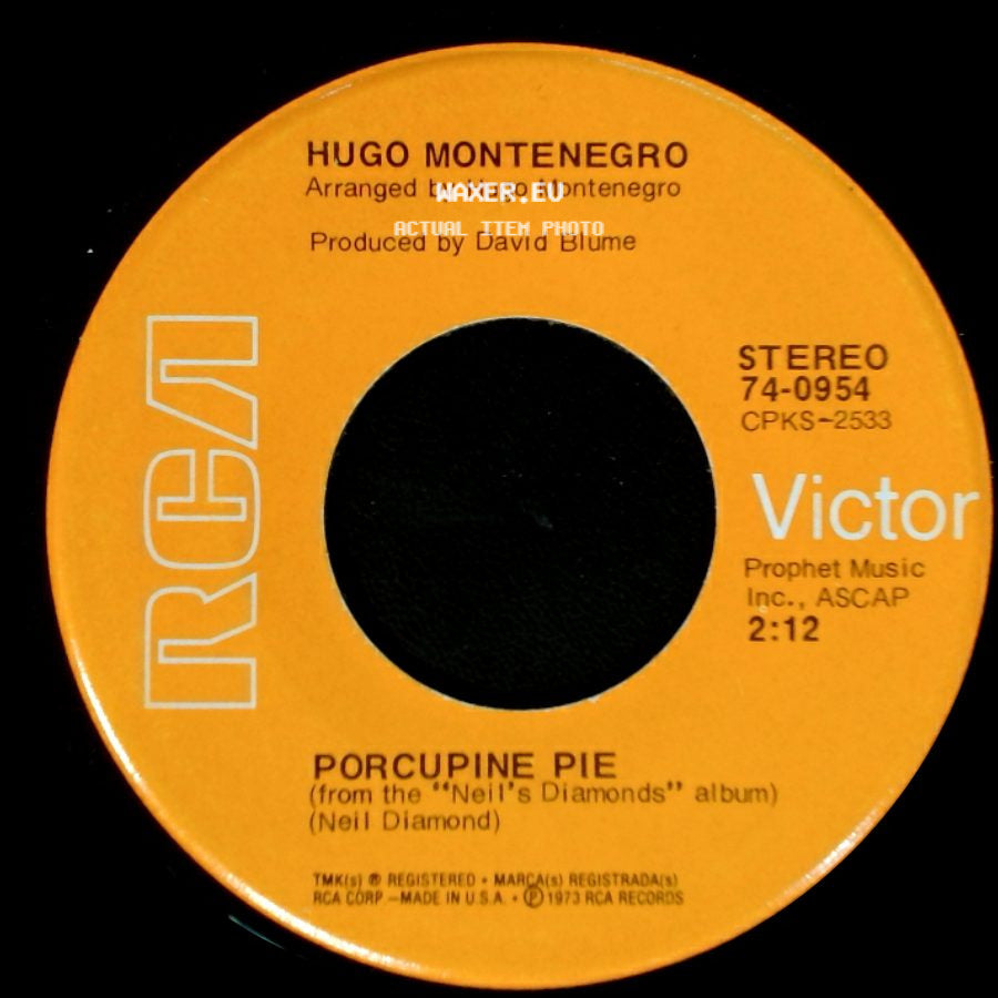 Hugo Montenegro - Tara Theme / Porcupine Pie side B