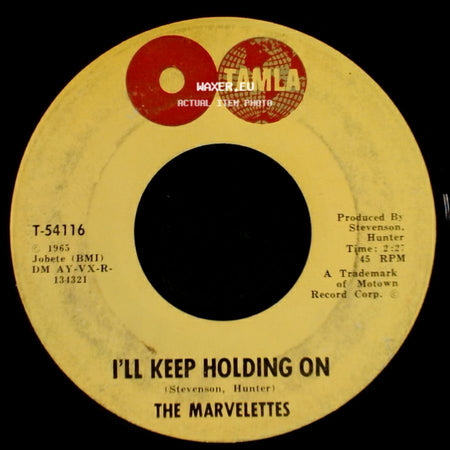 The Marvelettes - No Time For Tears / I'll Keep Holding On side B