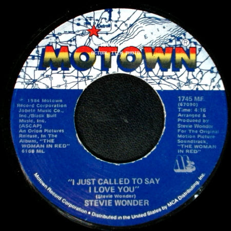 Stevie Wonder - I Just Called To Say I Love You (Instrumental) / I Just Called To Say I Love You side B