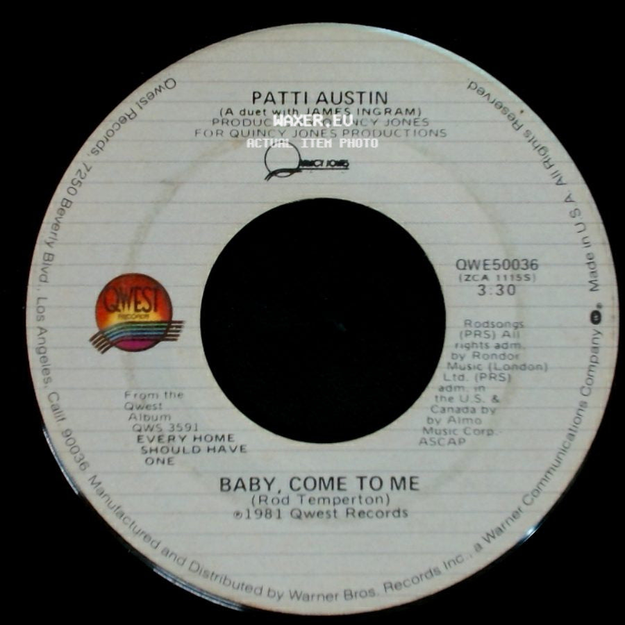 Patti Austin - Baby, Come To Me / Solero side A