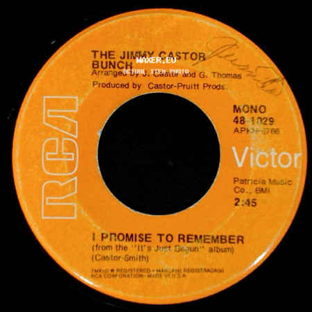 The Jimmy Castor Bunch - I Promise To Remember / Troglodyte (Cave Man) side A
