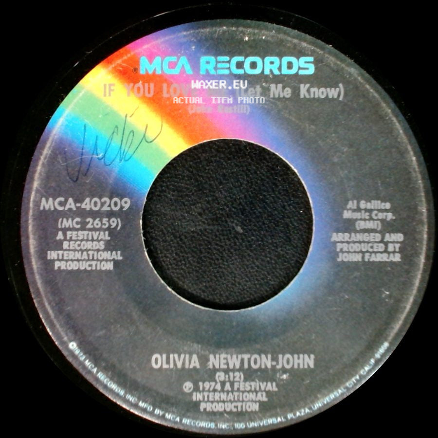 Olivia Newton-John - Brotherly Love / If You Love Me (Let Me Know) side B