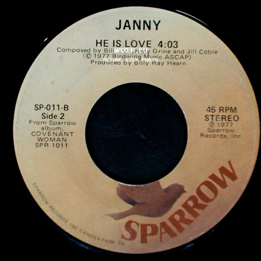 Janny - Bread On The Water / He Is Love side B